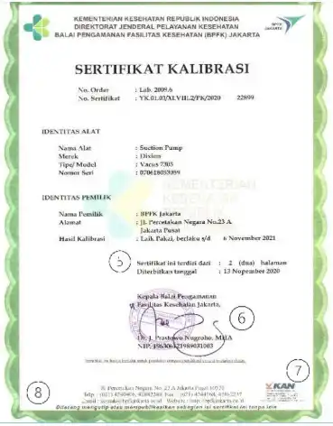 sertifikat pressure gauge lab KAN