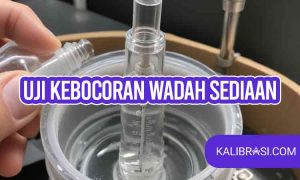 uji kebocoran wadah sediaan