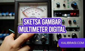 sketsa gambar multimeter digital