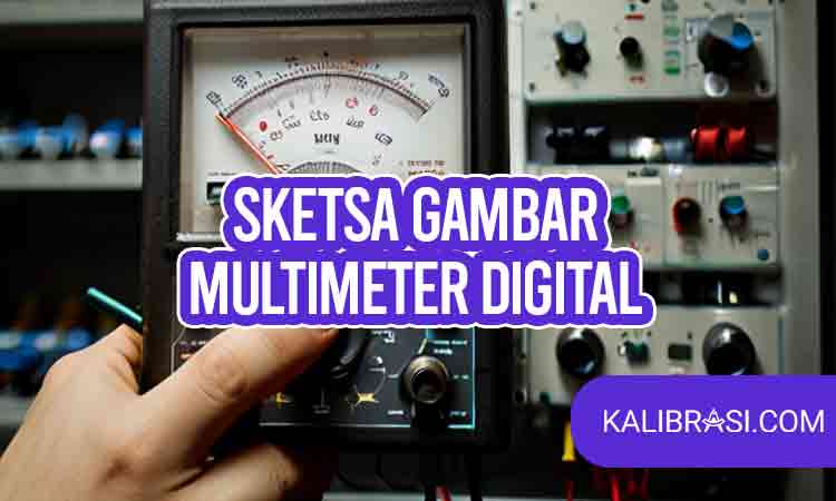sketsa gambar multimeter digital