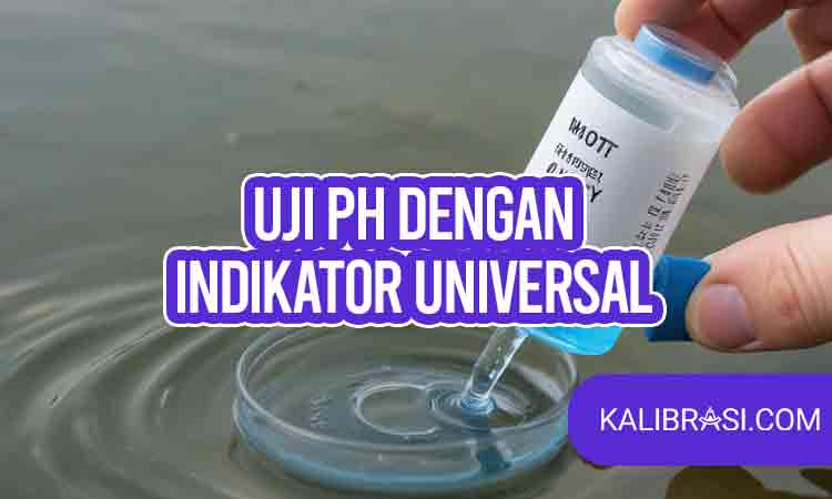 uji pH dengan indikator universal